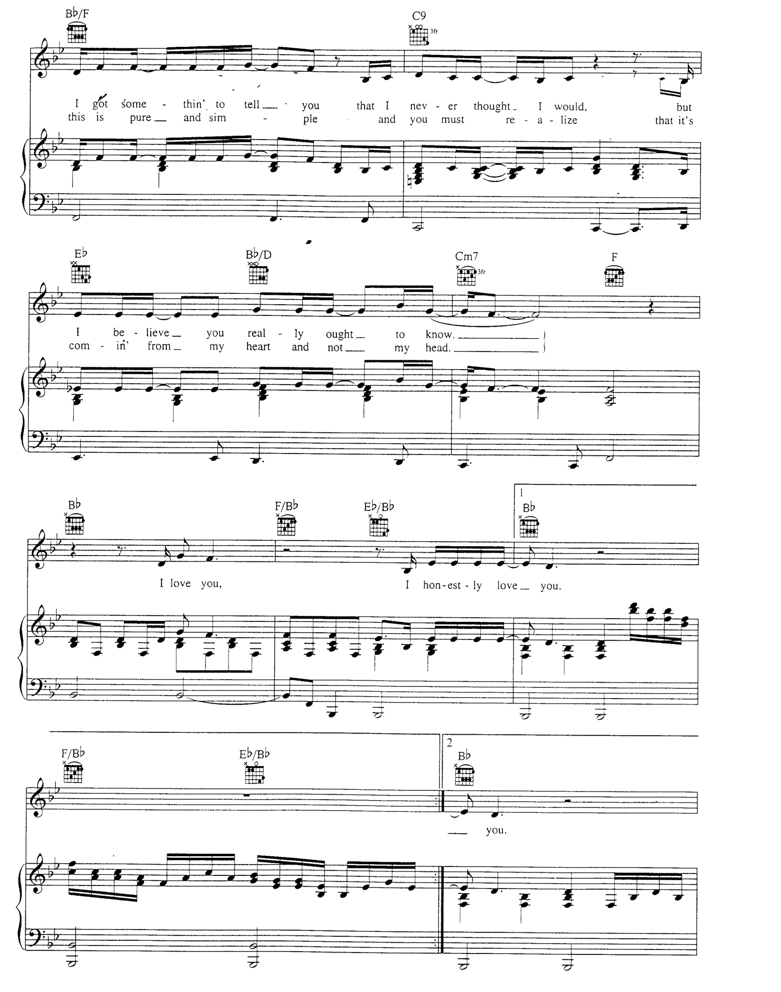 I Honestly Love You sheet music 2