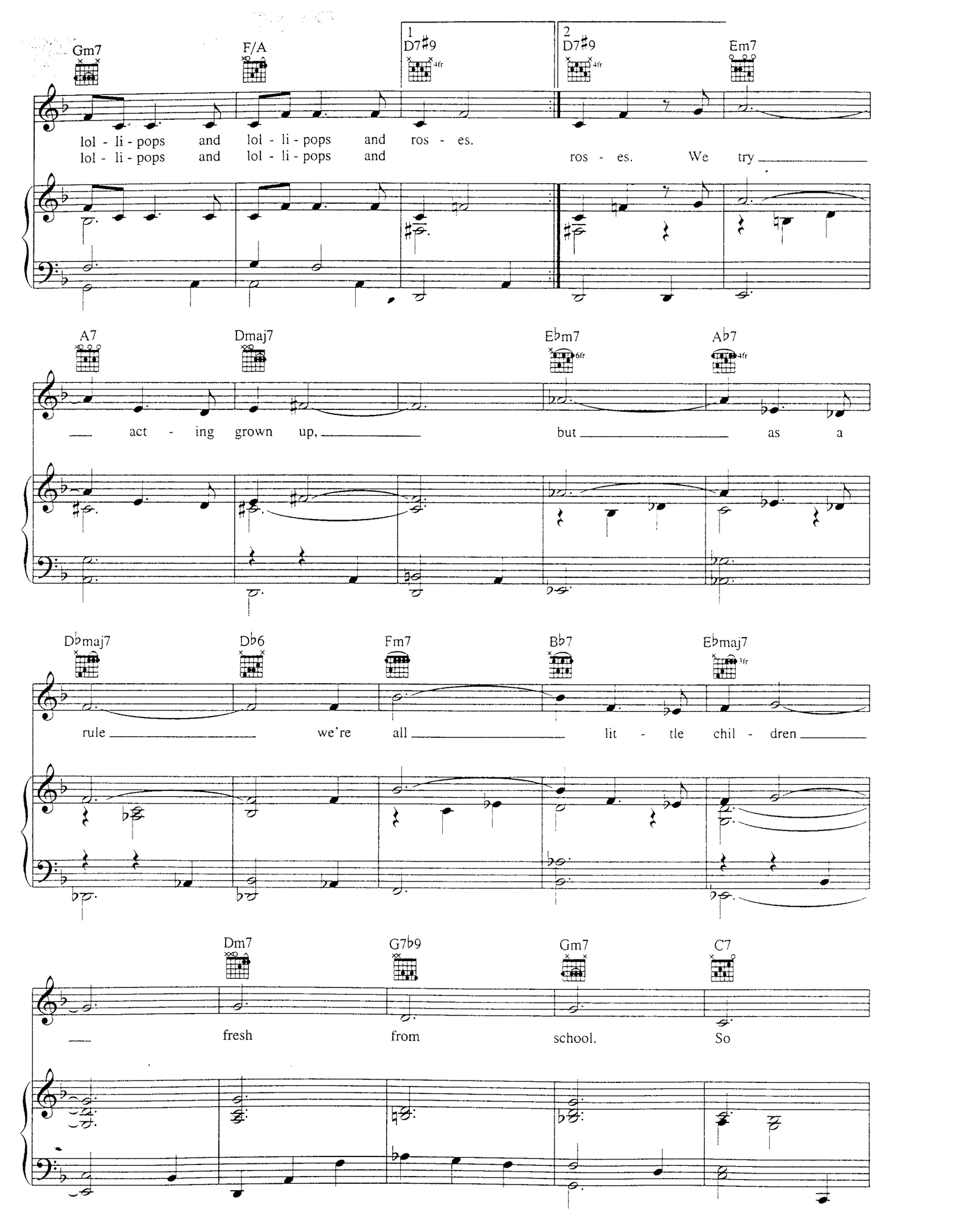 Lollipops And Roses sheet music 2