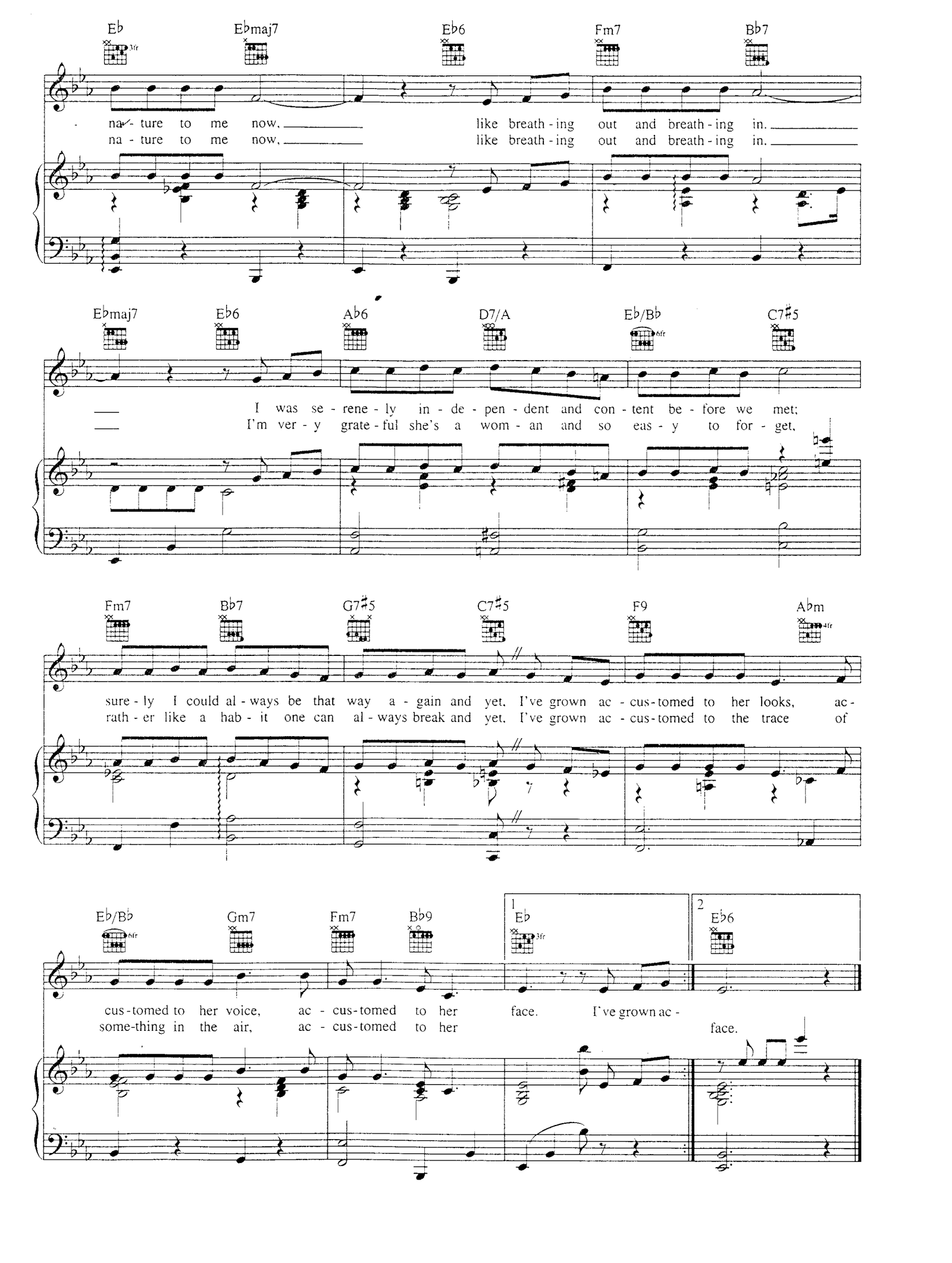I Ve Grown Accustomed To Her Face Sheet Music