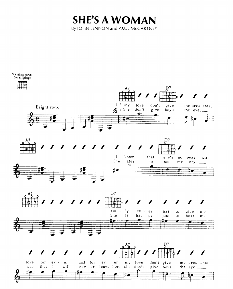 She's Woman sheet music