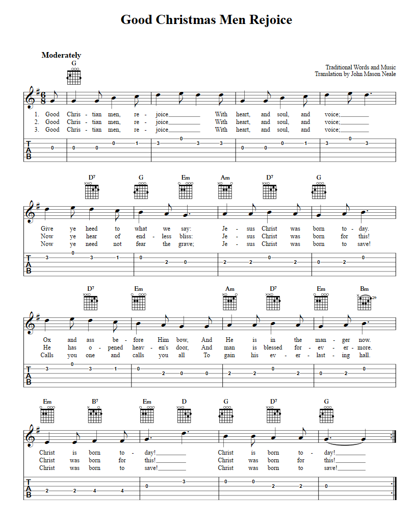 Good Christian Men Rejoice sheet music