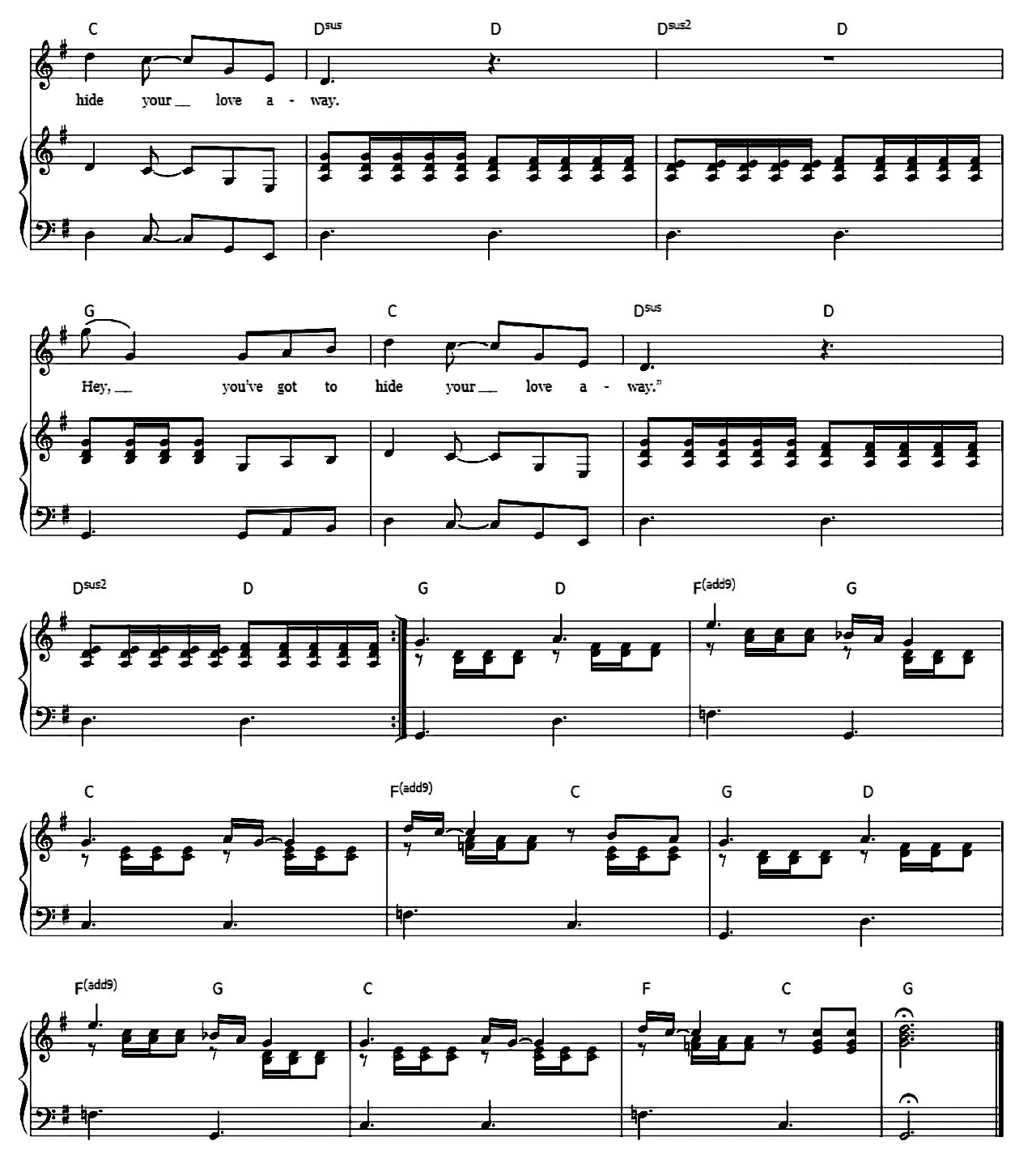 You've Got To Hide Your Love Away sheet music 3