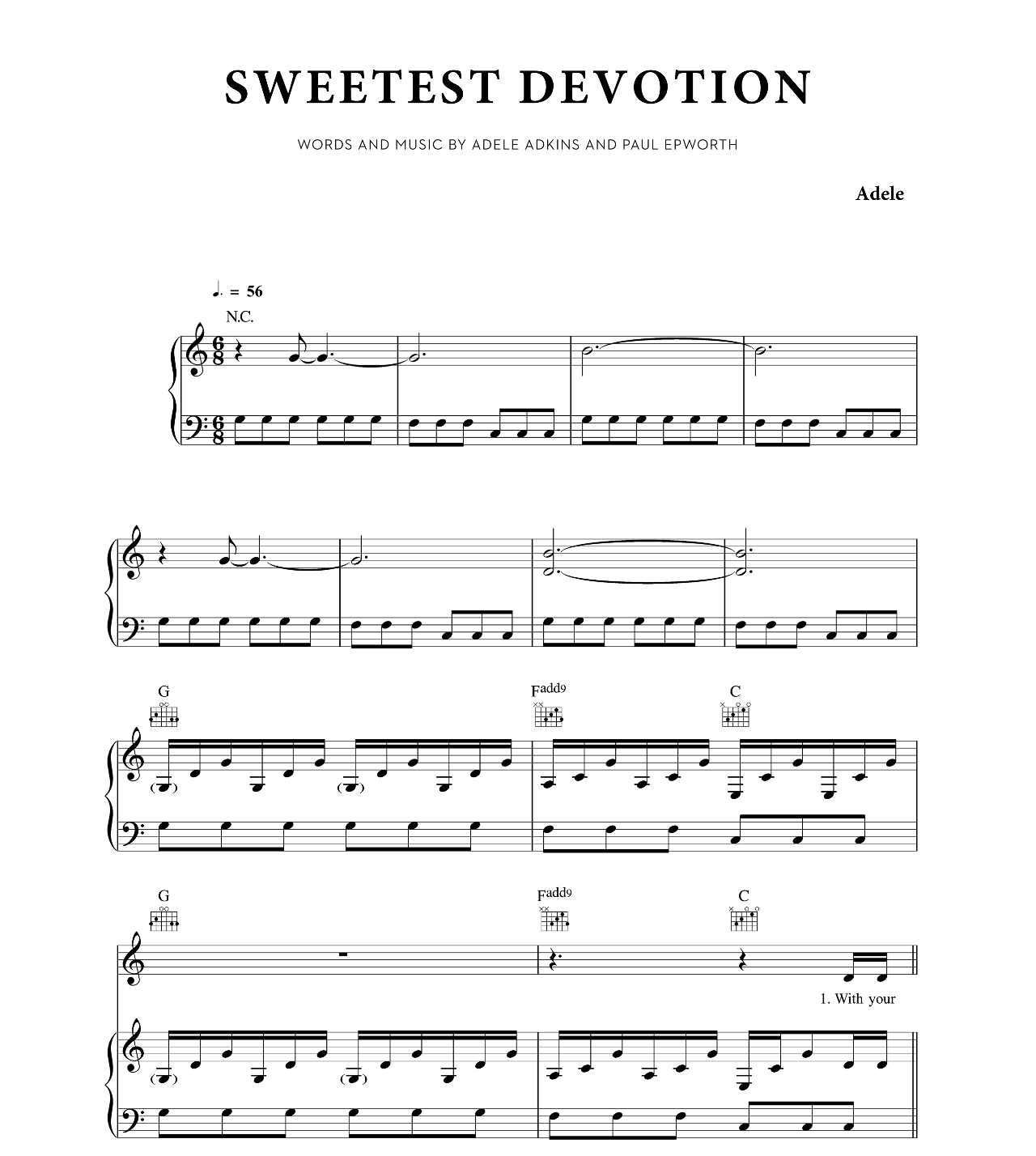 Sweetest Devotion sheet music