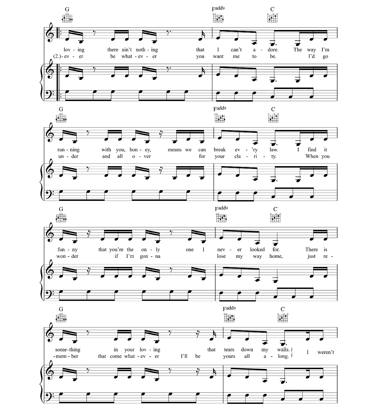 Sweetest Devotion sheet music 2