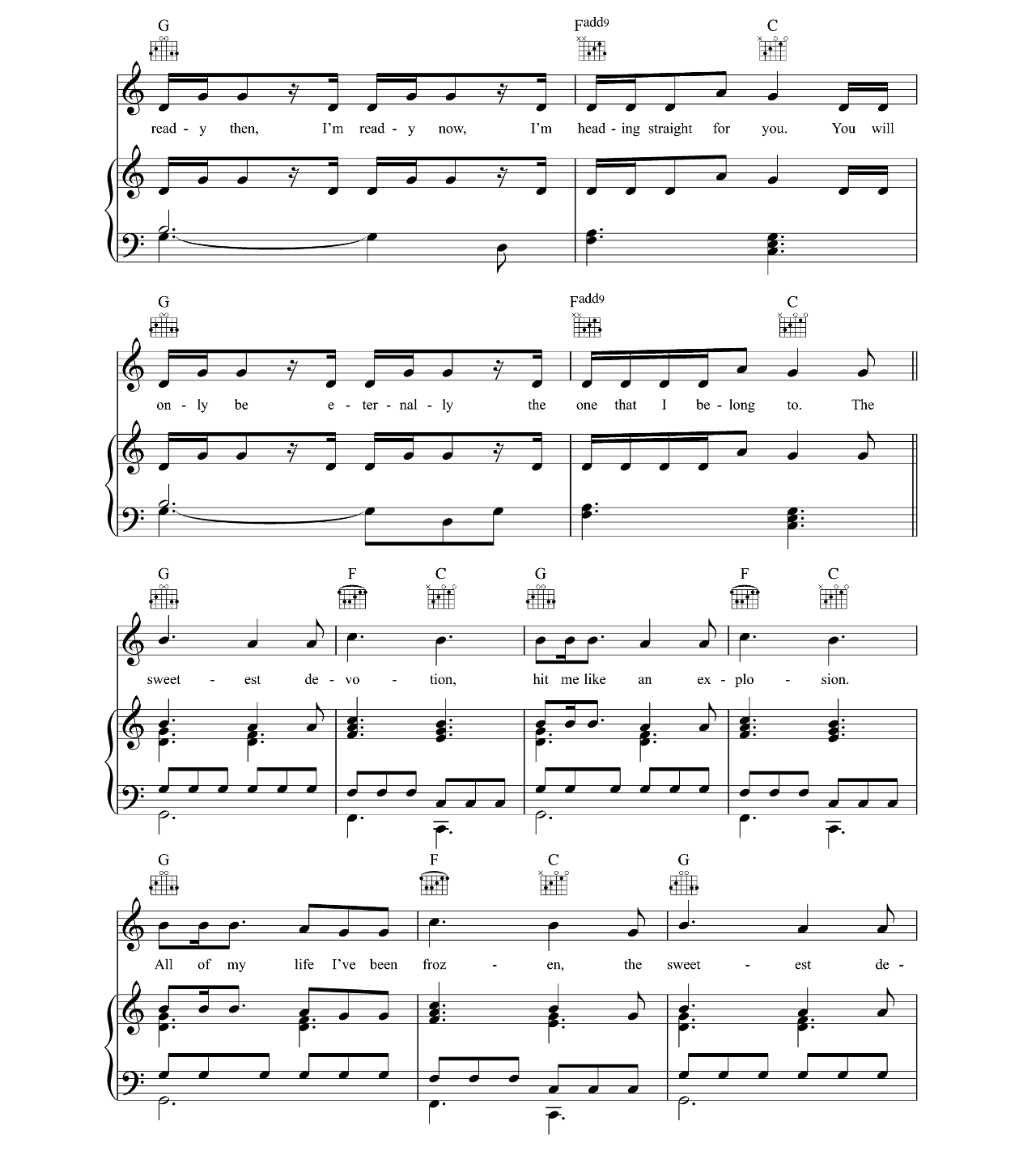 Sweetest Devotion sheet music 3