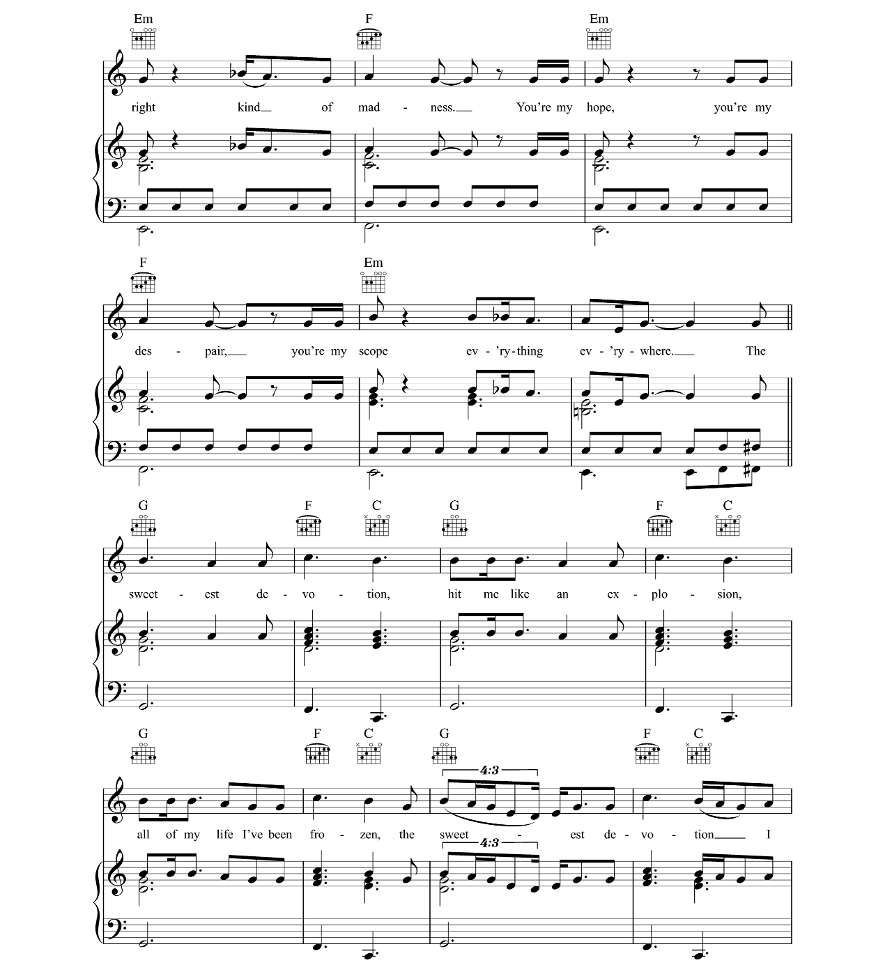 Sweetest Devotion sheet music 6