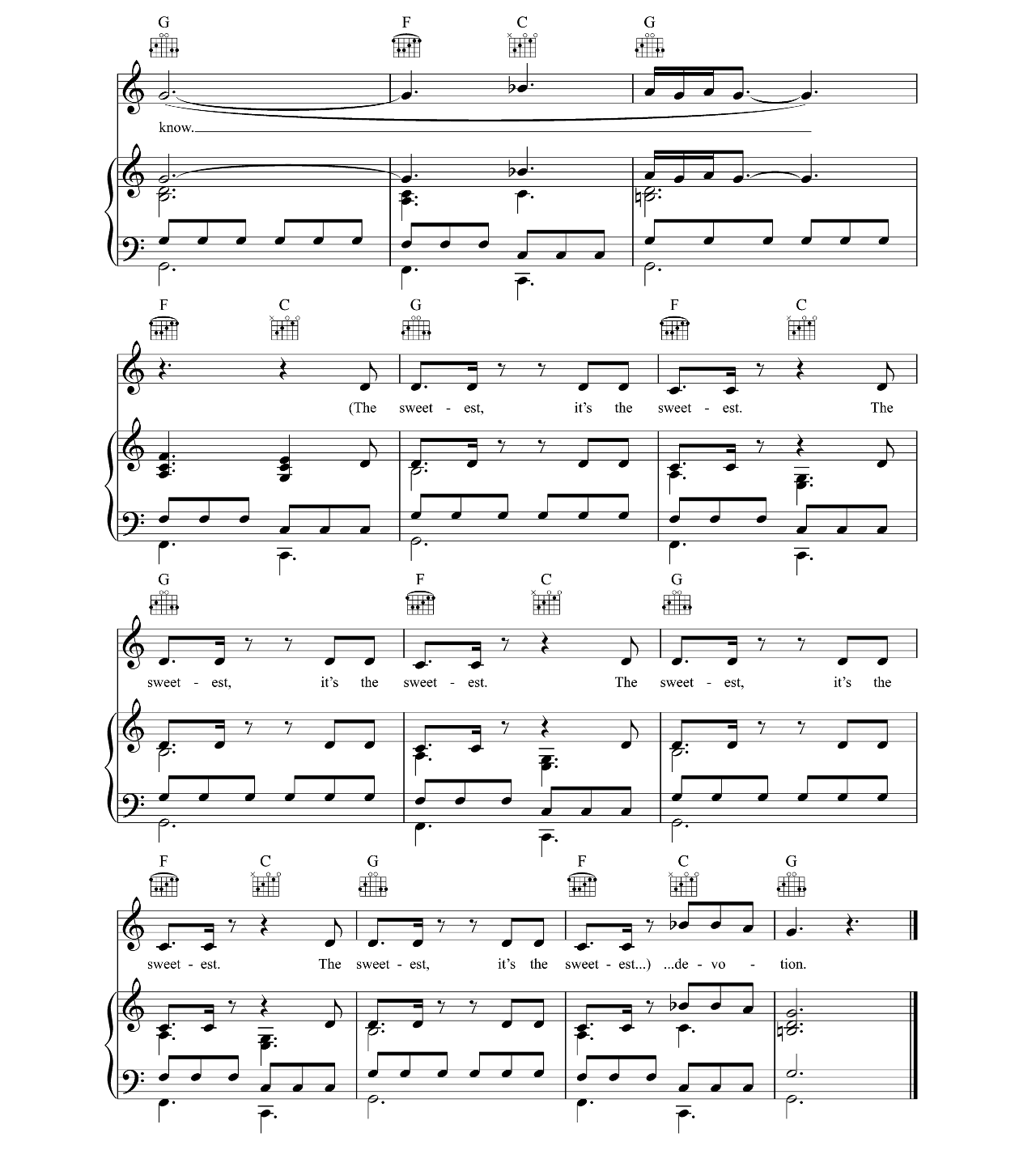 Sweetest Devotion sheet music 7