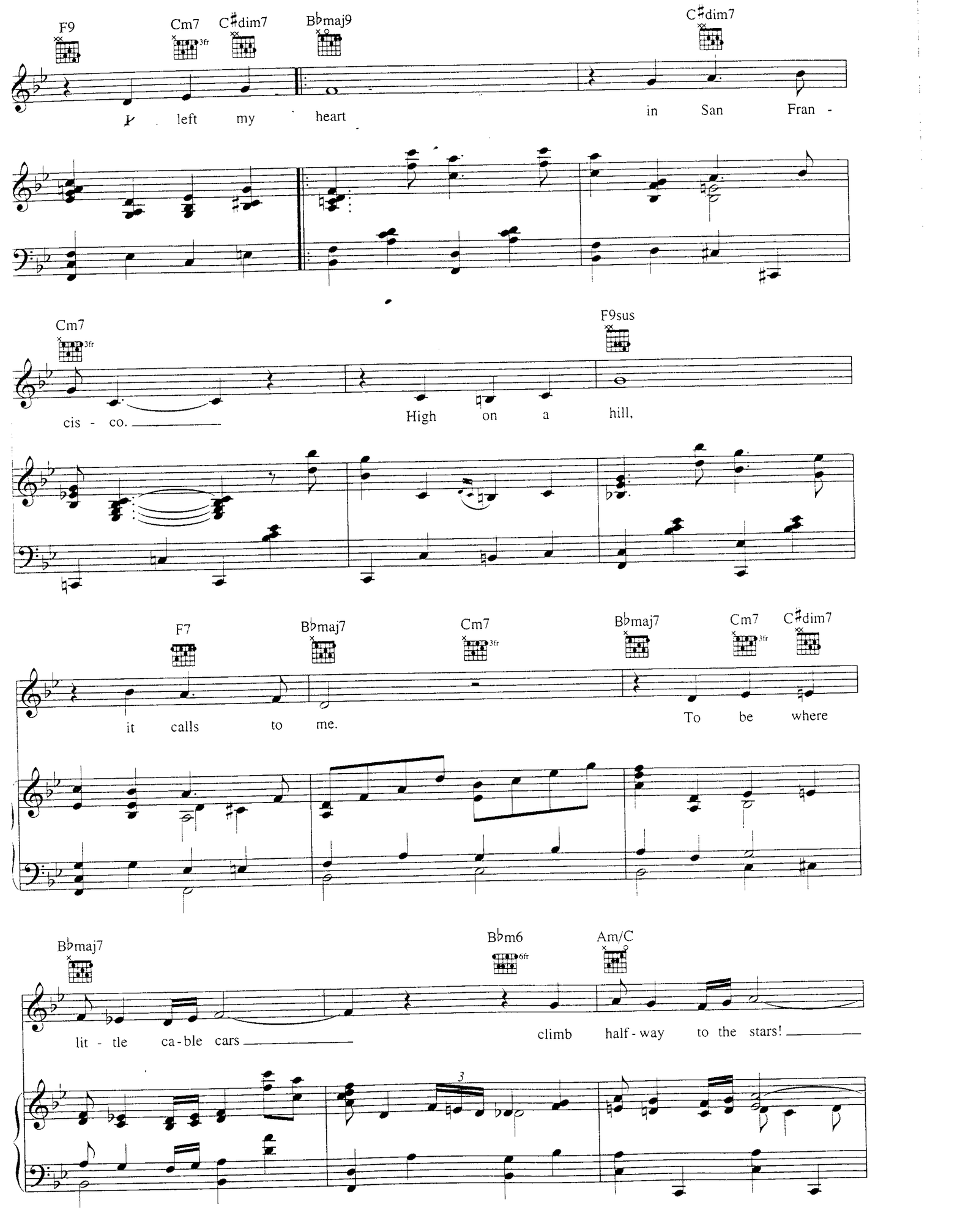 I Left My Heart In San Francisco sheet music 3