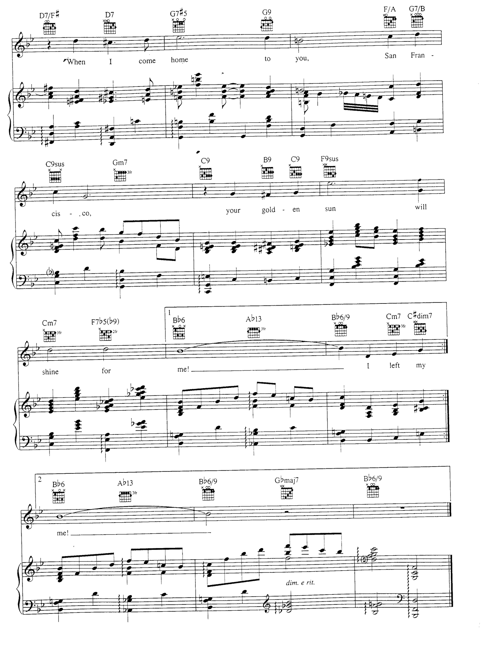 I Left My Heart In San Francisco sheet music 5