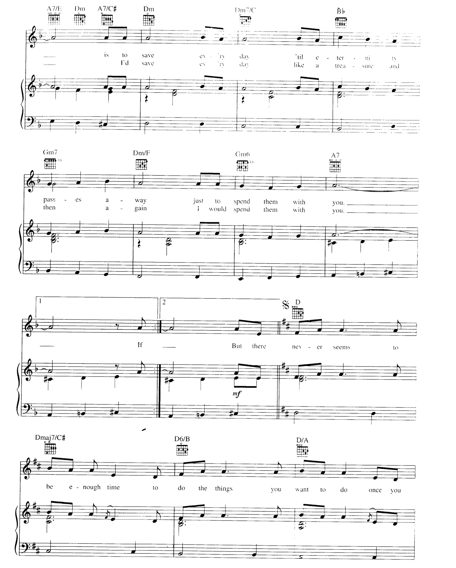 Time In A Bottle sheet music 2