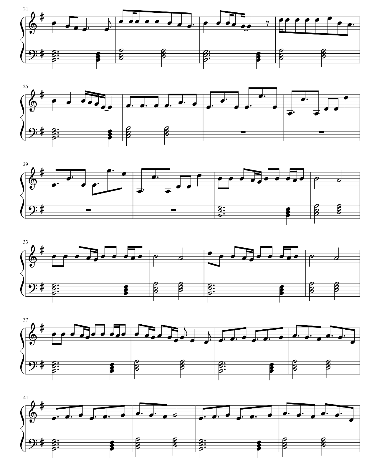 X sheet music 2