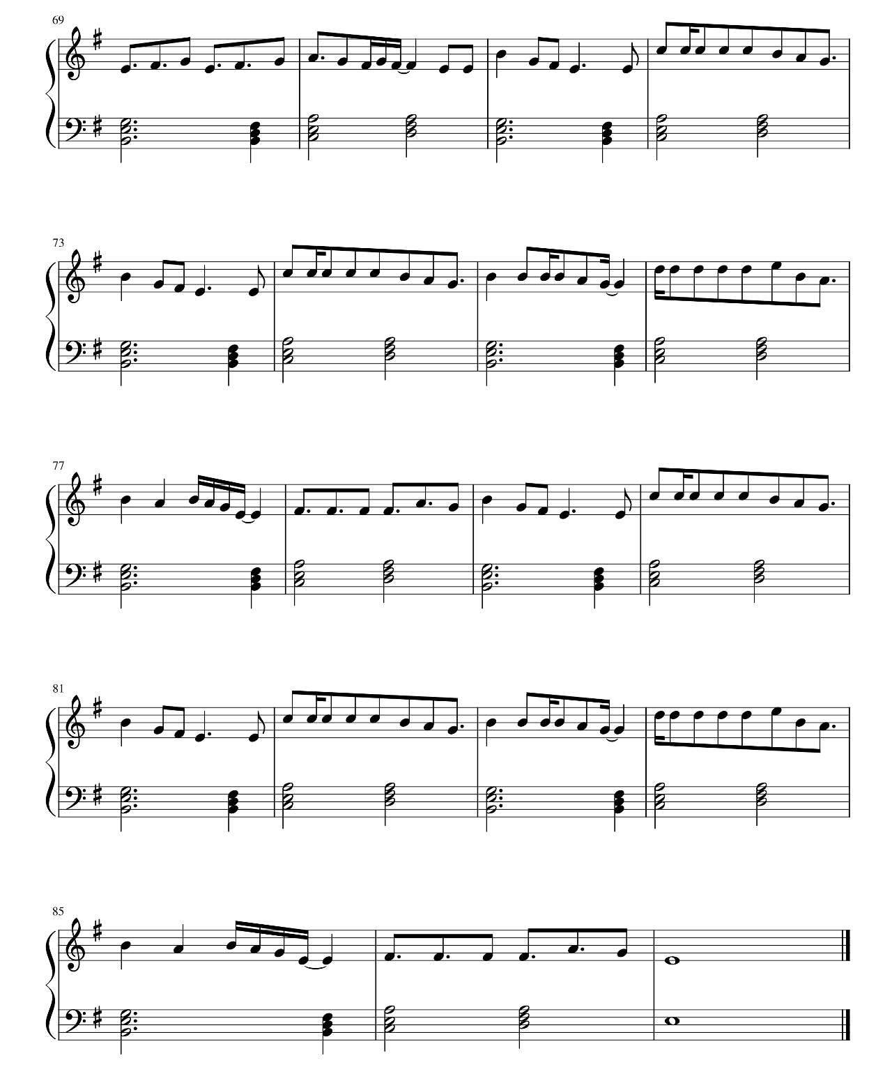 X sheet music 4