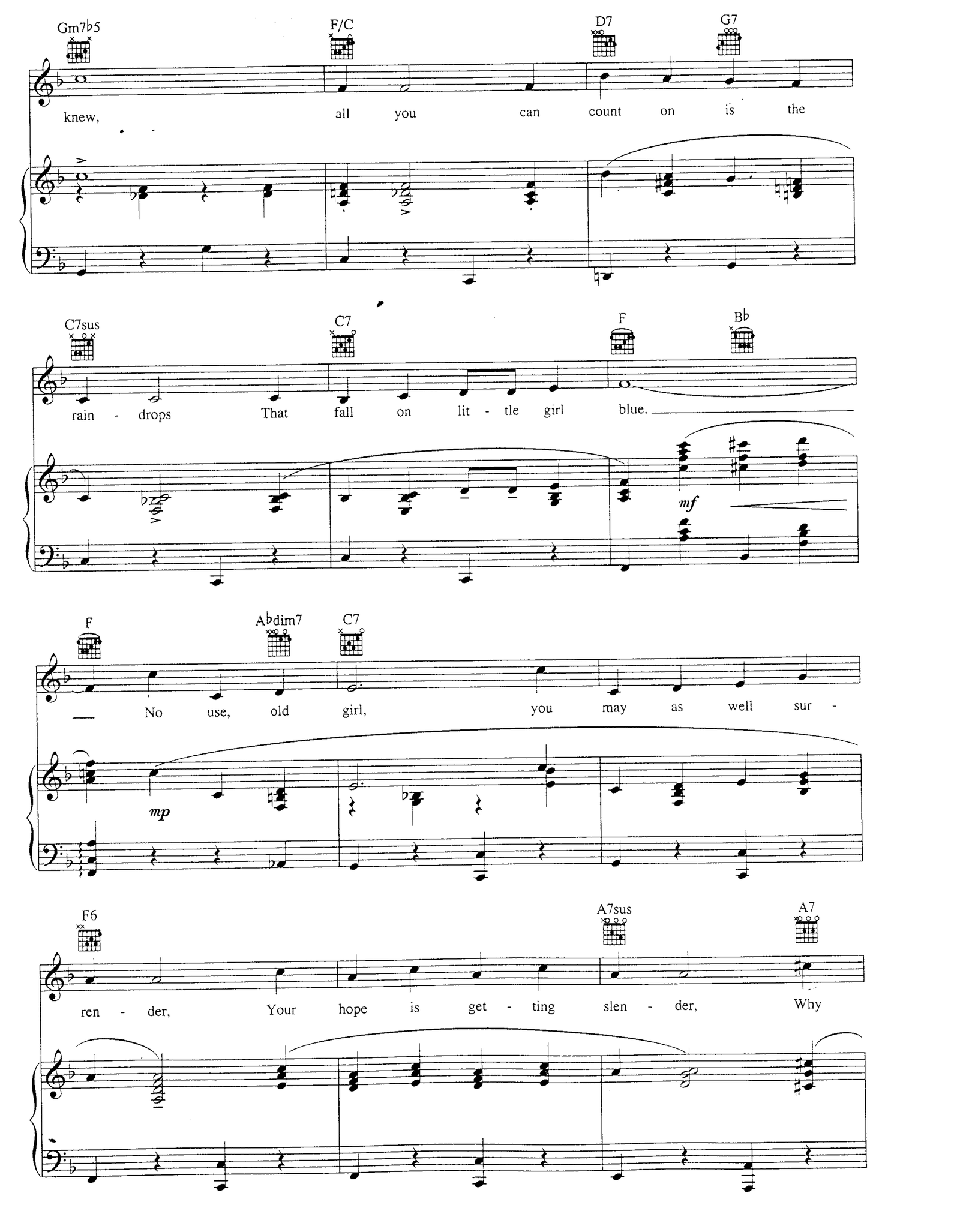 Little Girl Blue sheet music 3