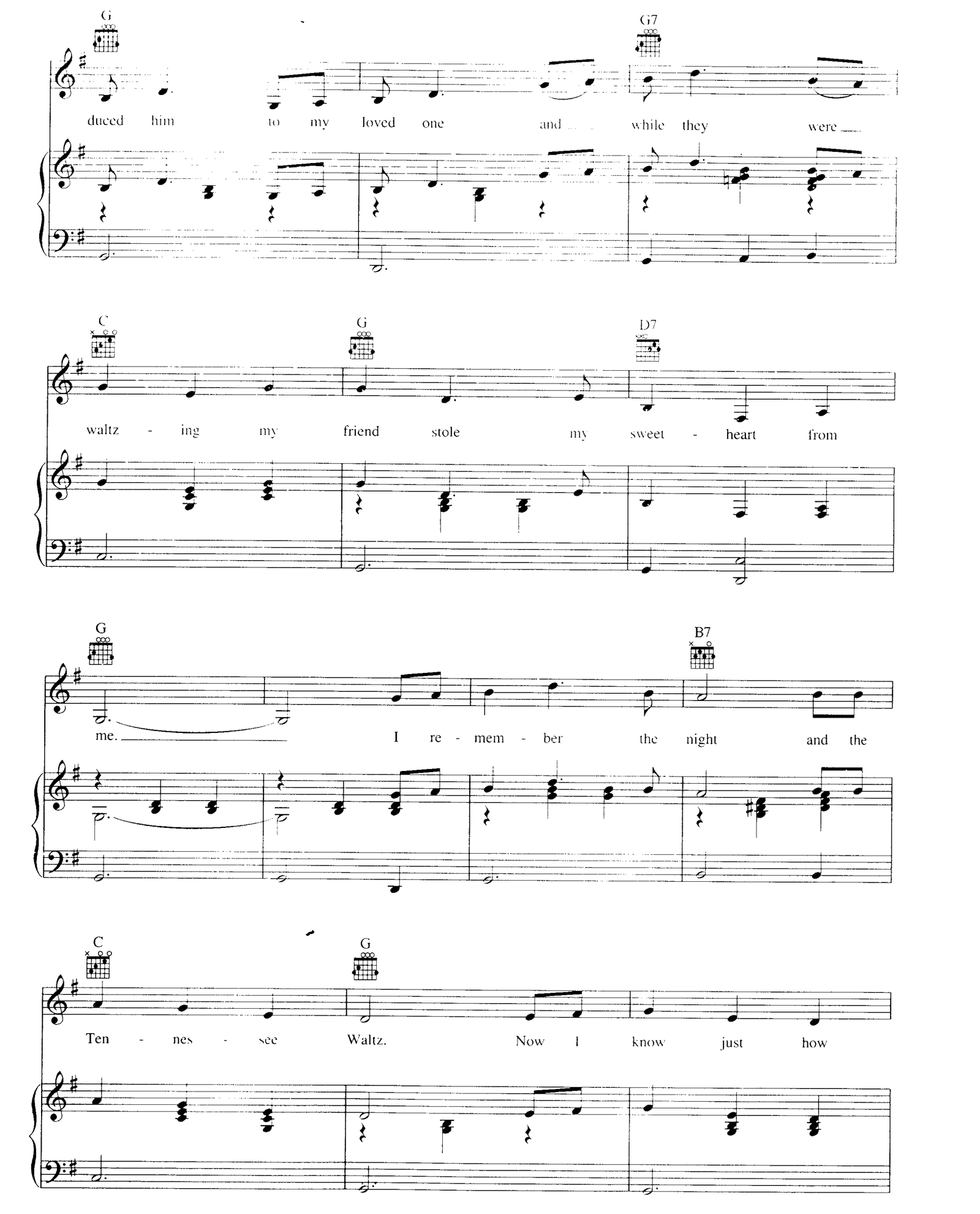 Tennessee Waltz sheet music 2