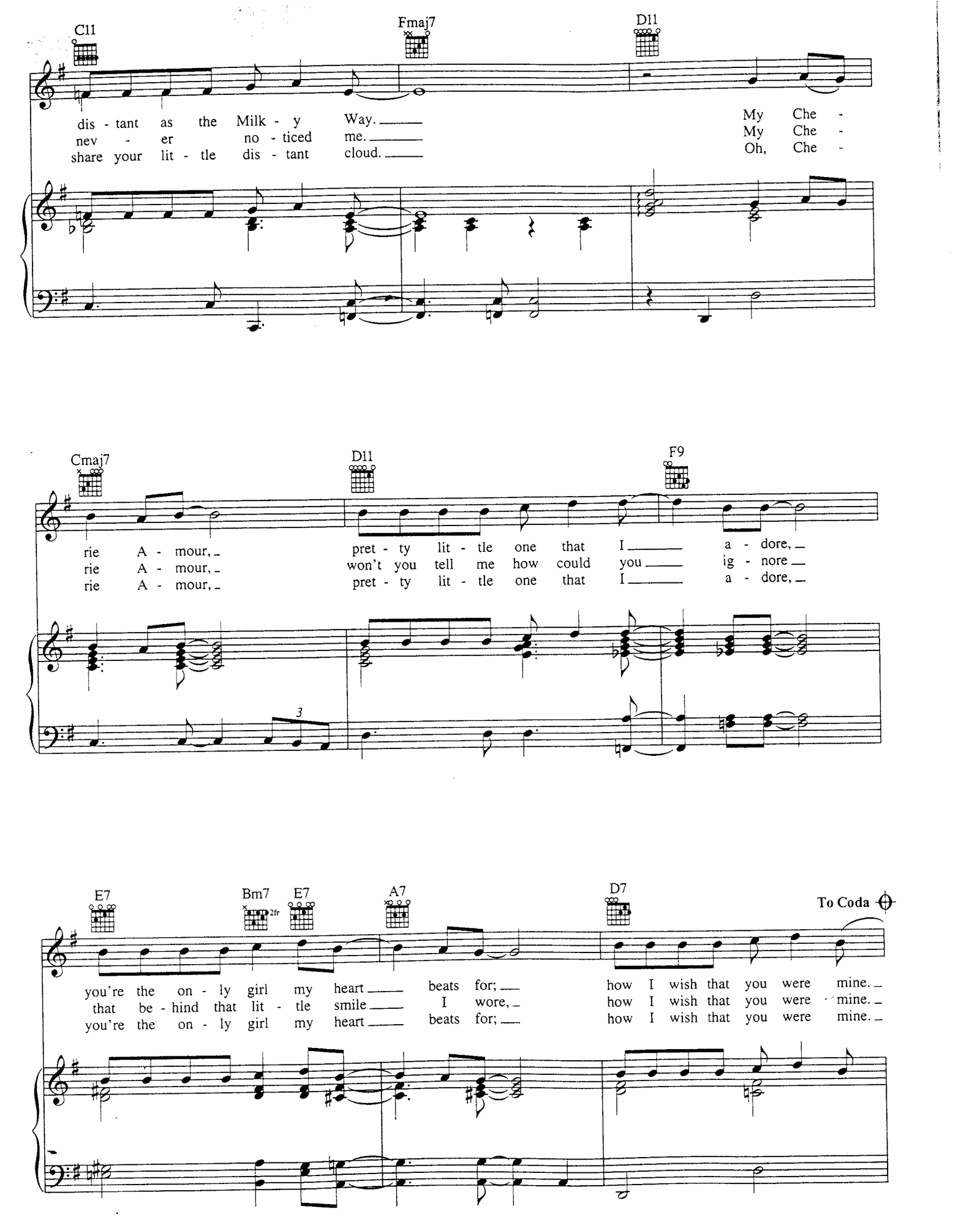 My Cherie Amour sheet music 2