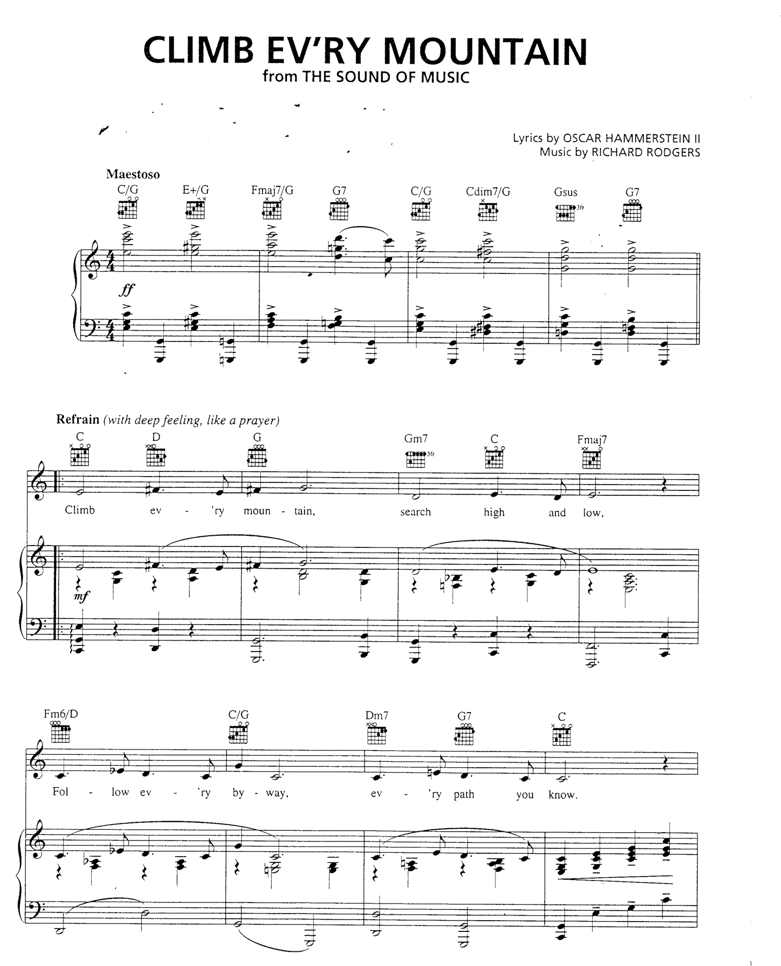 Climb Ev Ry Mountain sheet music