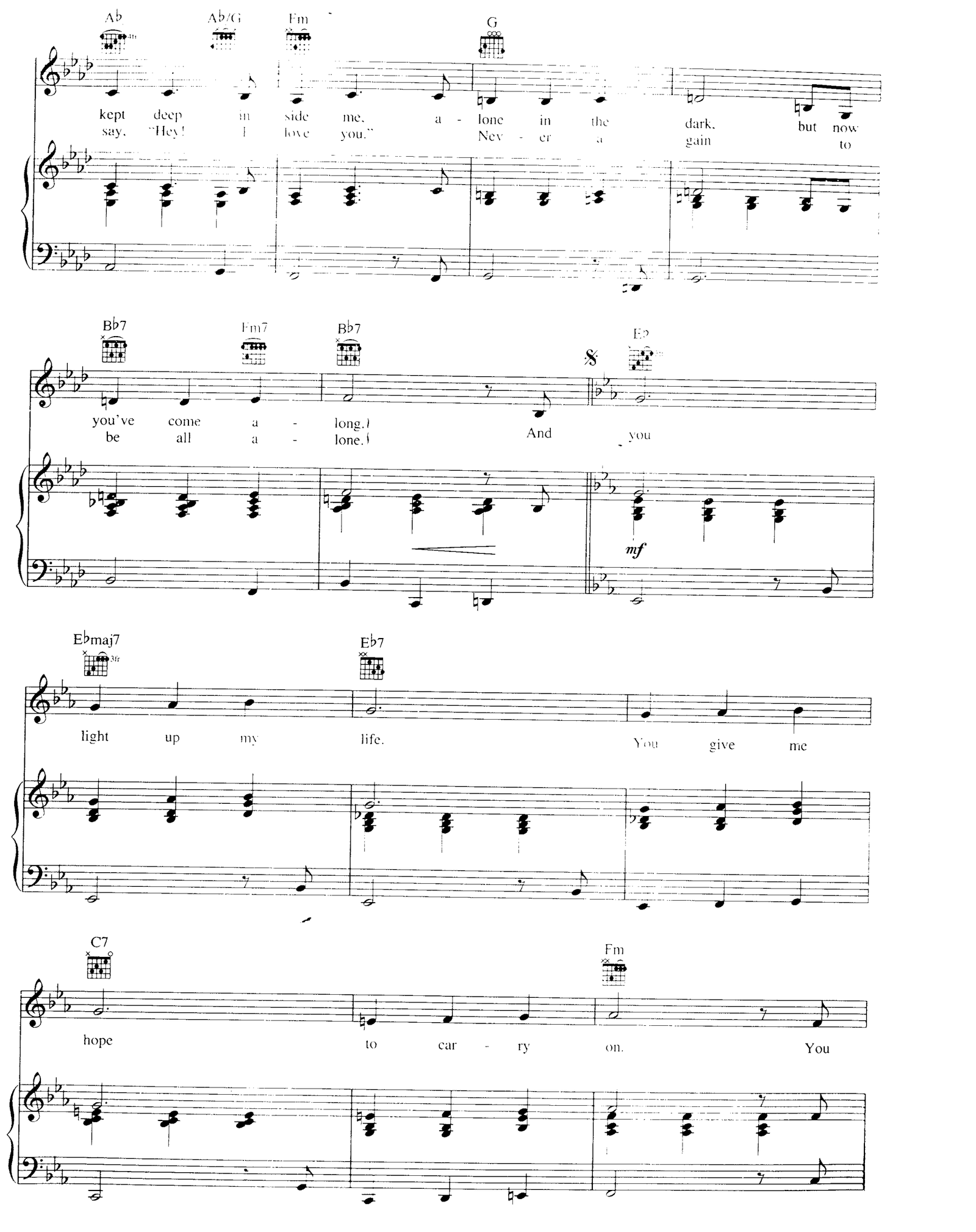 You Light Up My Life sheet music 2