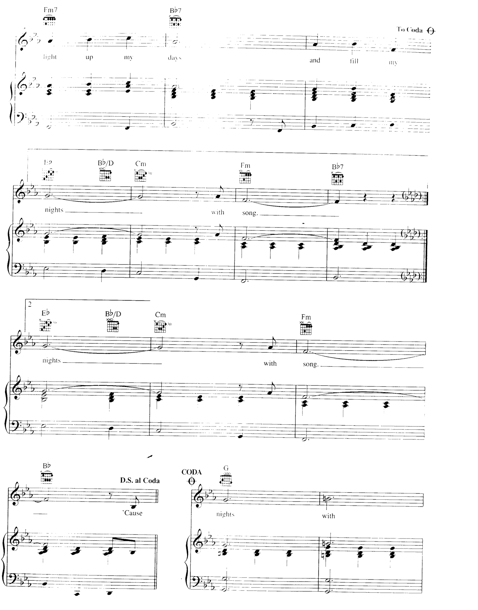 You Light Up My Life sheet music 3