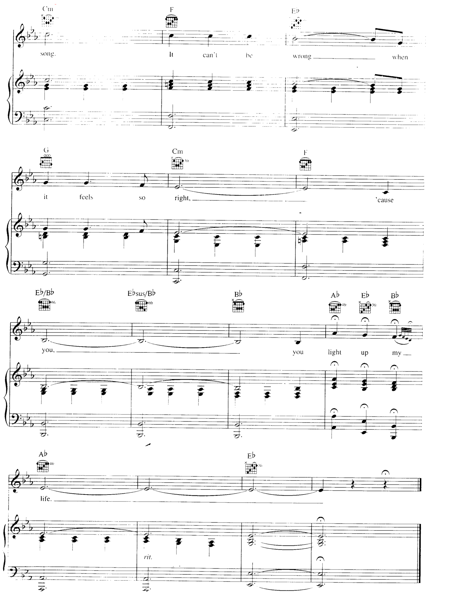 You Light Up My Life sheet music 4