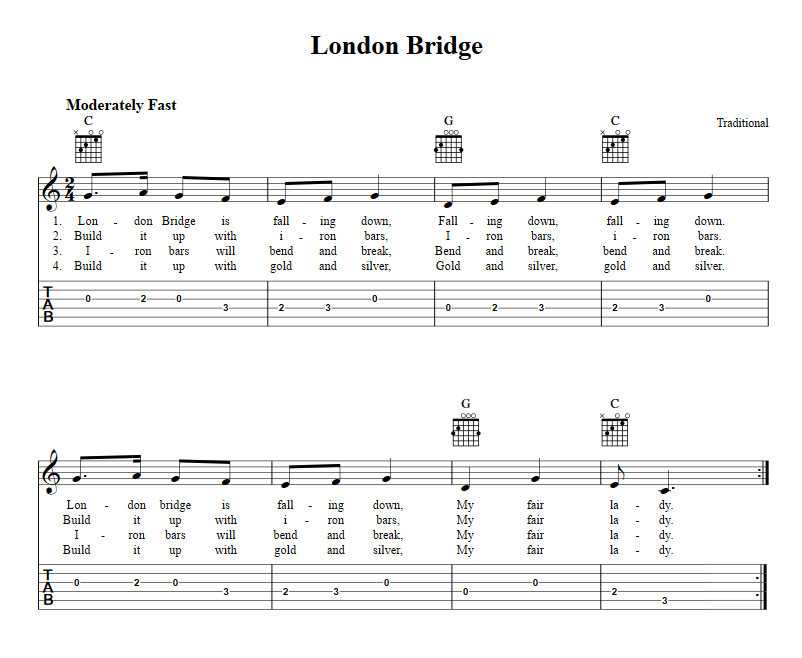 London Bridge sheet music